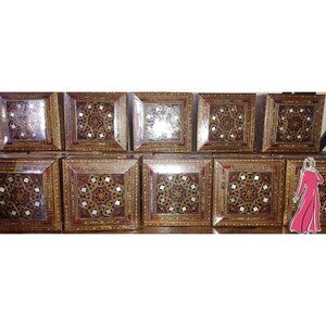 Mosaic Box With 1 Bar of Aleppo Soap Incense  (صابون الغار برائحة العود)